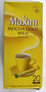 Maxim Mocha Gold Mezcla de Café Suave 12g x 20 Palitos Café Instantáneo Coreano - Imagen 1 de 4