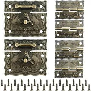 Hinges for Wooden Box Antique Small Hinge and Hasp Latch Retro Jewelry Box Hinge - Picture 1 of 2