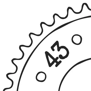 Stahl-Kettenrad 43 Zähne [T428] Generic Code 125 2013 rear sprocket - Bild 1 von 1