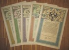 ÖSTERREICH AUSTRIA 5 verschiedene 4. Kriegsanleihe 1916 Austrian War Loan