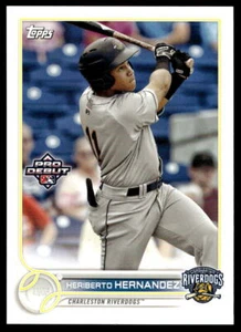 2022 Topps Pro Debut PD-4 Heriberto Hernandez Charleston RiverDogs - Picture 1 of 2