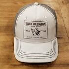 True Religion Hat Cap Snapback White Gray Mesh Trucker One Size World Tour