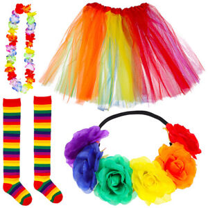 Rainbow Accessories Pride Skirt Tutu Skirts Miss Clothing Mesh