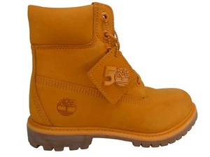 Timberland Women's 50th Edition Premium 6 Inch Waterproof Boot Orange Nubuck A41 - Picture 1 of 8