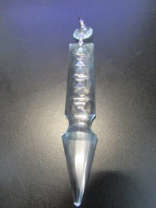28- AAA 4 1/2 " 30% LEAD CRYSTALS CHANDELIER PARTS PRISM SILVER CONNECTORS - Picture 1 of 3