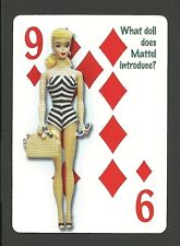 Barbie Doll Introduced by Mattel Neat Playing Card #9Y5 BHOF