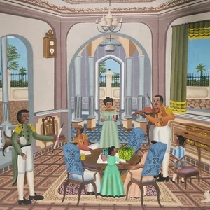 Yves Etienne (Cap Hatien), Arte Tradicional Hatian, Pintura Original, 24" x 32 - Imagen 1 de 3