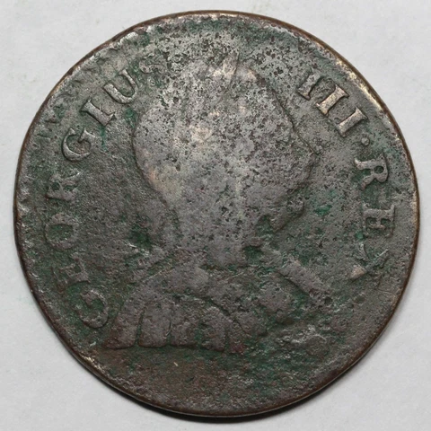 1774 V 7-75A R-6 Machin's Mills Colonial Copper Coin Ex; Ted Craig Cover