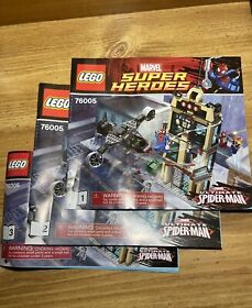 Lego Marvel Super Heroes Spiderman 76005  Instruction Manuals ONLY 3 Books