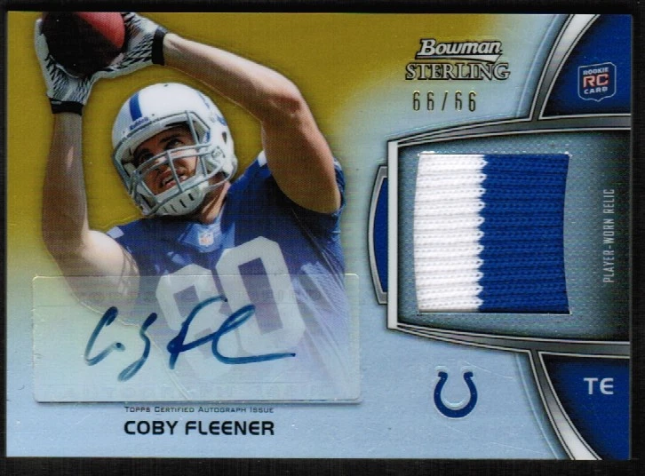 2012 Bowman Sterling Gold Refractor Coby Fleener Rookie Auto #66/66 (ref 6269) - Image 1 of 1