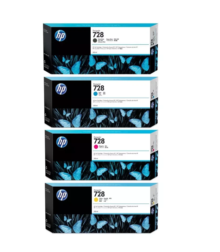 Original HP 728 ink cartridges (300 ml) - DE free shipping! With invoice - Image 1 of 1