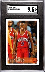 SGC 9.5 - 1996-97 Topps #171 Allen Iverson RC Philadelphia 76ers HOF - Bild 1 von 2