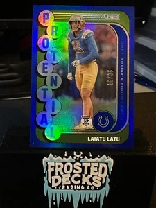 Laiatu Latu 2024 Panini Score Protential Blue Parallel Rookie/35 UCLA Colts - Imagen 1 de 2