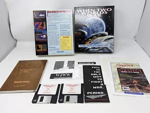 Vtg 90s When Two Worlds War Video Game Big Box Pc 1993 Impressions Software - Picture 1 of 15
