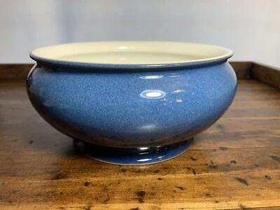DENBY POTTERY / Patrón Boston / Servir cerámica / Tazón para verduras / Azul Blanco Foto 1 de 4