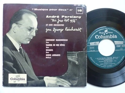 André Persiany  Joue Django Reinhardt  Columbia – ESDF 1076  FRANCE **  - Photo 1/2