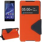 Pu Case With Card Holder For Sony Xperia Z2/L50w - Orange