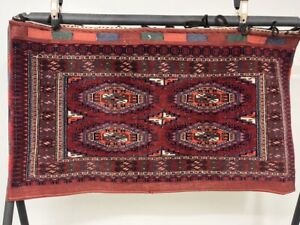 Pillow Handmade Vintage Traditional Tribal Wool Turkish 2 x 3 Red Hand Knotted