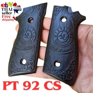 Empuñadura para pistola artesanal TAURUS PT 92 CS tamaño madera negra pistola THAI - Imagen 1 de 4
