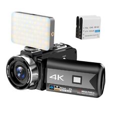 4K Video Camera Camcorder, 56MP Vlogging Camera with WiFi, 270° Rotation black