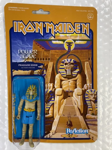 IRON MAIDEN Powerslave Pharaoh Eddie ReAction Figure Limited Edition Super 7 Toy Cover