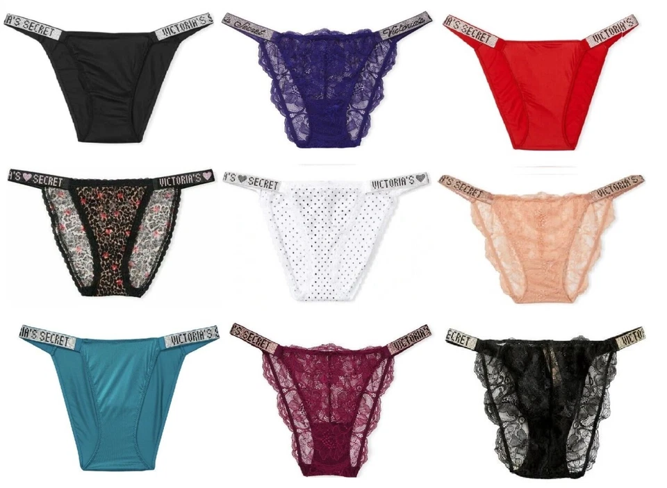 VICTORIA'S SECRET VERY SEXY SHINE STRAP BIKINI PANTY RHINESTONE XS S M L XL NWT - Image 1 of 1