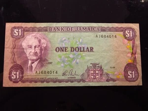 Jamaika 1 Dollar 1985 4014h90 Weltbanknote Währung Geld - Bild 1 von 2
