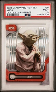 Topps 2024 High Tek Star Wars Yoda Death Star Pattern #99 SSP PSA 9 Pop 1/1 - Picture 1 of 3