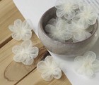 30pcs Fabric Artificial Flower, Hand Sewn 3D Floral Crafts, DIY Clothing