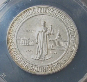 1936-D 50C Columbia MS63 ANACS Mintage 8,009 - Picture 1 of 4