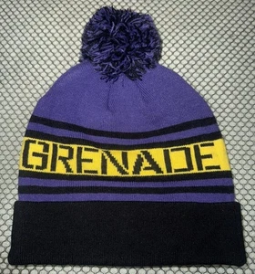 Granatenhandschuhe Bommelmütze lila grün schwarz Los Angeles Lakers Bündchen & Bommel RAR - Bild 1 von 14