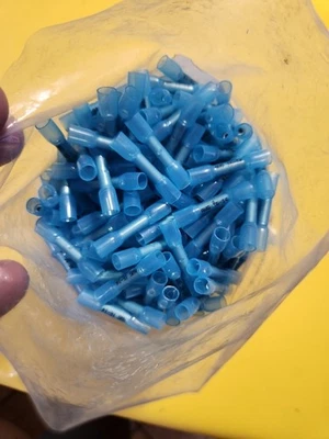 500 x blue heat shrink butt connectors 16 - 14 awg waterproof electrical... - Image 1 of 3