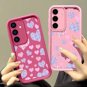 For Samsung S25 Edge S24 FE Ultra S23 A16 Heart Love TPU Case Shockproof Cover - Picture 1 of 15