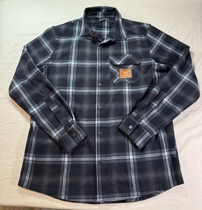 Oakley TC Skull Flanellhemd Herren M schwarz/grau Druckknopf - Bild 1 von 7