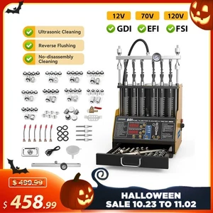 Probador de limpieza de inyector de combustible ultrasónico AUTOOL GDI EFI FSI PFI descarga inversa  - Imagen 1 de 19