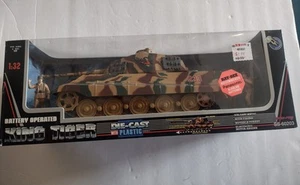 New Ray 1/32 WWII Battery Operated King Tiger Tank Diecast Plastic SS-60203 - Picture 1 of 4