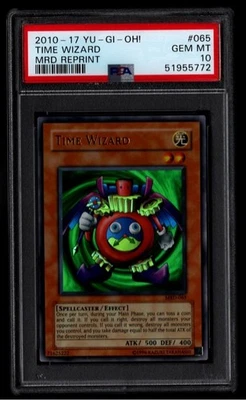 2002 YU-GI-OH! MRD-METAL RAIDERS #065 TIME WIZARD PSA 10 - Image 1 of 2