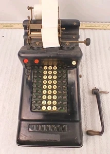 Máquina de agregar Burroughs vintage, 7 filas de llaves modelo 3-946352 FUNCIONA - Imagen 1 de 23
