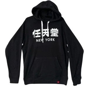 Sportique Apparel Co. Nintendo New York Kanji Black Hoodie Sweatshirt Adult M - Picture 1 of 5