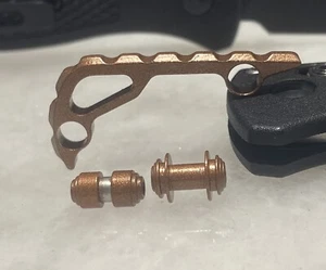 Copper Steel Axis + Thumb Stud & Aluminum Spacer For Benchmade Bugout 535 Knife - Picture 1 of 6