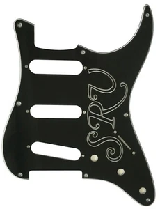 Maßgeschneidert für US Fender 57' 8 Schrauben SRV Logo Strat Gitarre Schlagbrett, 3-lagig schwarz - Bild 1 von 8