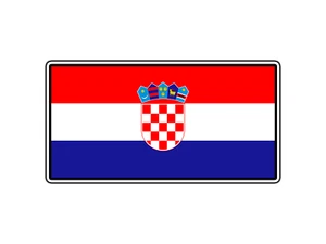 #2585 Croacia Bandera Mundo País Pegatina Impermeable Vinilo Calcomanía Troquelada Coche - Imagen 1 de 1