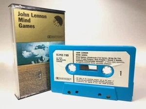 John Lennon MIND GAMES Cassette TCPCS7165 **1ST ISSUE 1974 BLUE SHELL** SCARCE - Picture 1 of 9