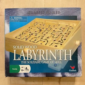 LABYRINTH Solitaire KIPPSPIEL der Geschicklichkeit - Massivholz (kein Marmor) - offene Box - Bild 1 von 6
