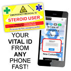 Medical ID Alert Card Hi Viz Awareness Emergency Identity Contact SMS System Opt