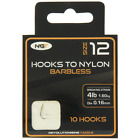 10 x NGT Barbless Hooks to Nylon Sizes 10 12 14 16 18 NGT Fishing Tackle Carp