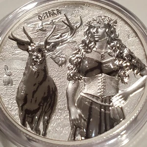 Germania 2023 Valkyries OSTARA 1 oz .999 Silver Coin Goddess Spring & Fertility - Picture 1 of 8