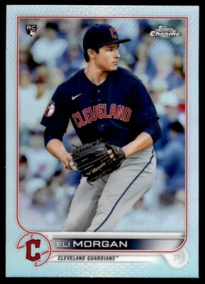 2022 TOPPS CHROME REFRACTOR Eli Morgan Rookie Cleveland Guardians #62 - Image 1 of 2