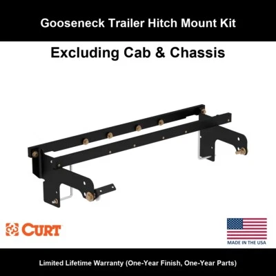 Soportes de instalación CURT debajo de la cama cuello de cisne para GMC Sierra 2500 HD 2001-2010 Foto 1 de 3