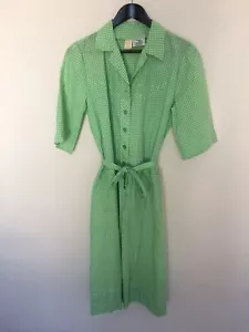 1950s True vintage green gingham dress *Perfect Condition* - Picture 1 of 7